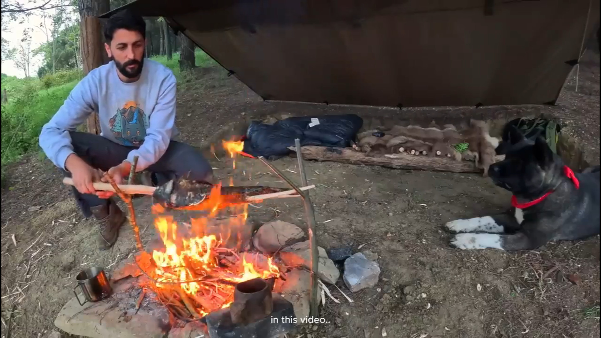 کمپینگ بدون غذا در کنار دریاچه...