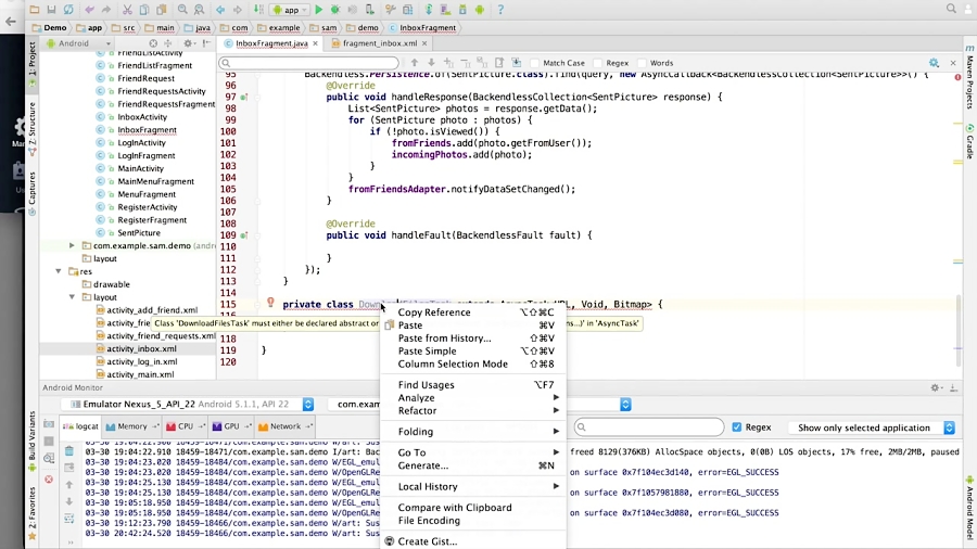 7.8: Create an AsyncTask to do...
