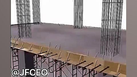 انیمیشن پیش تنیدگی دال بتنی