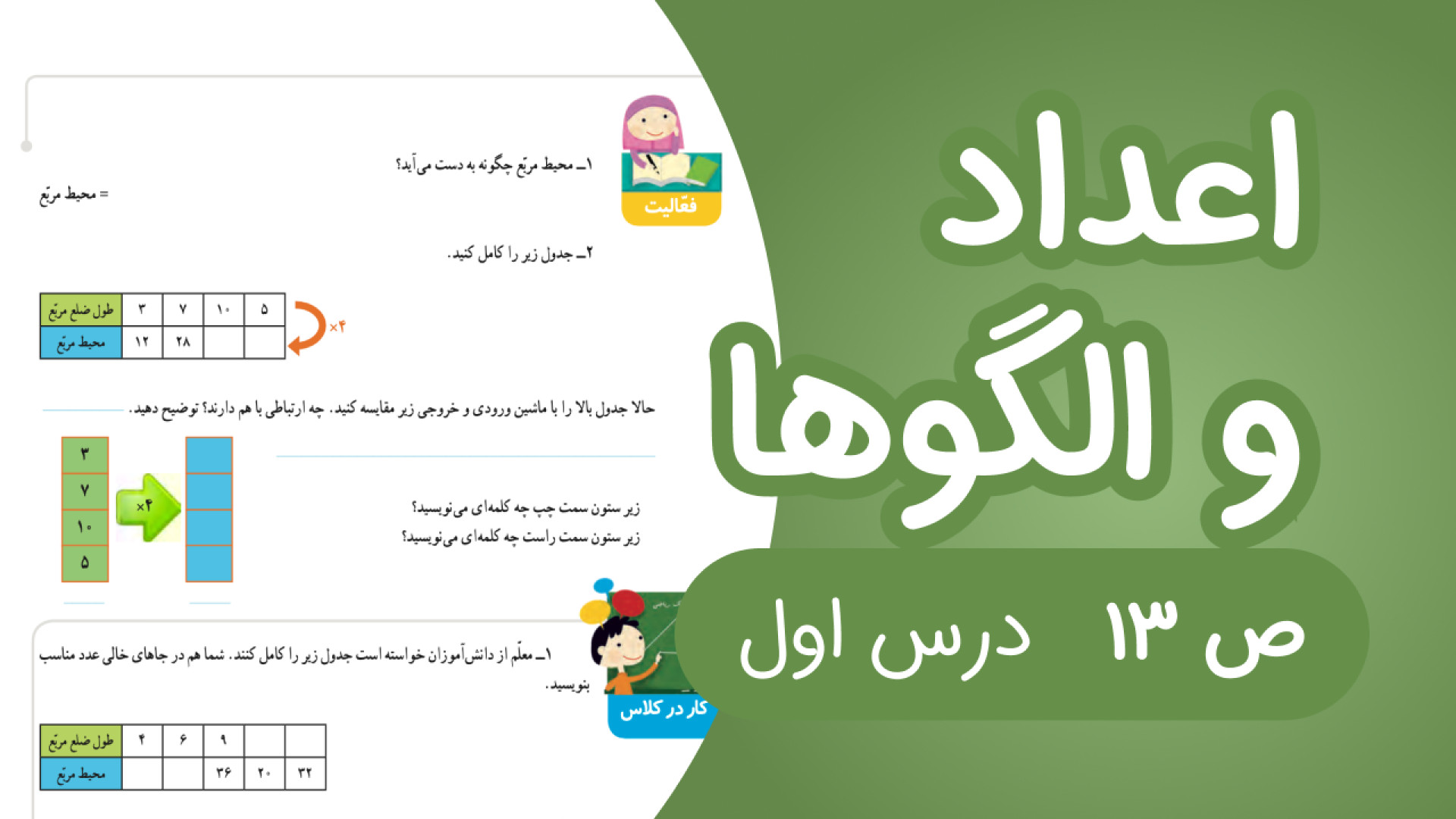 ریاضی چهارم فصل 1 صفحه13 جدید...