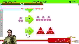 صفحه 15 کتاب ریاضی چهارم  حل ت...