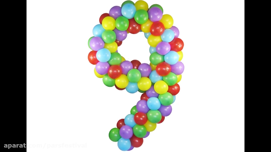 آموزش ساخت عدد 6 (عدد شش) یا عدد 9 (عدد نه) با بادکنک