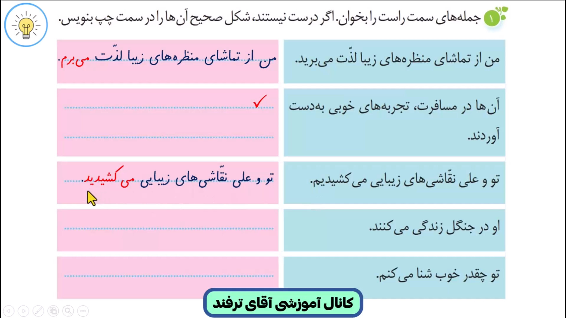 حل نگارش سوم ابتدایی درس 2 صفح...