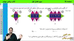صفحه 21 کتاب ریاضی چهارم  مرور...
