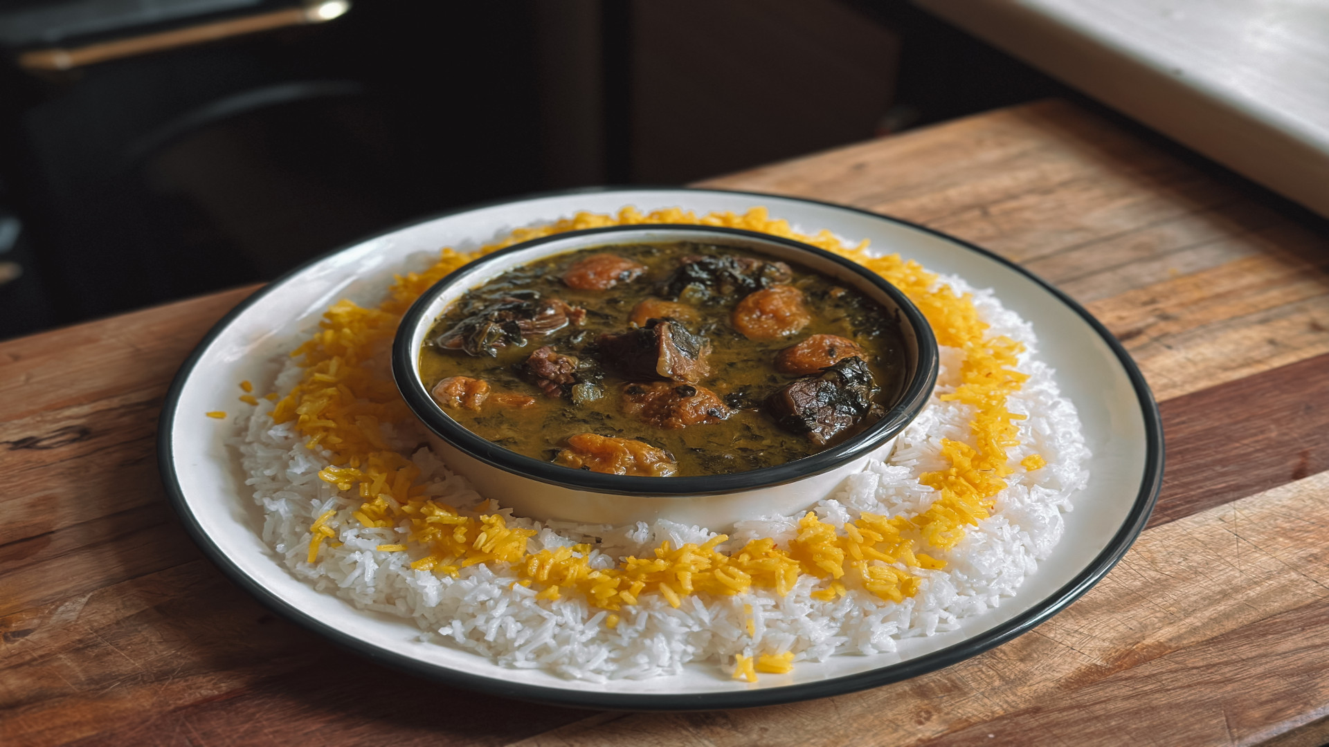 خورش آلو اسفناج