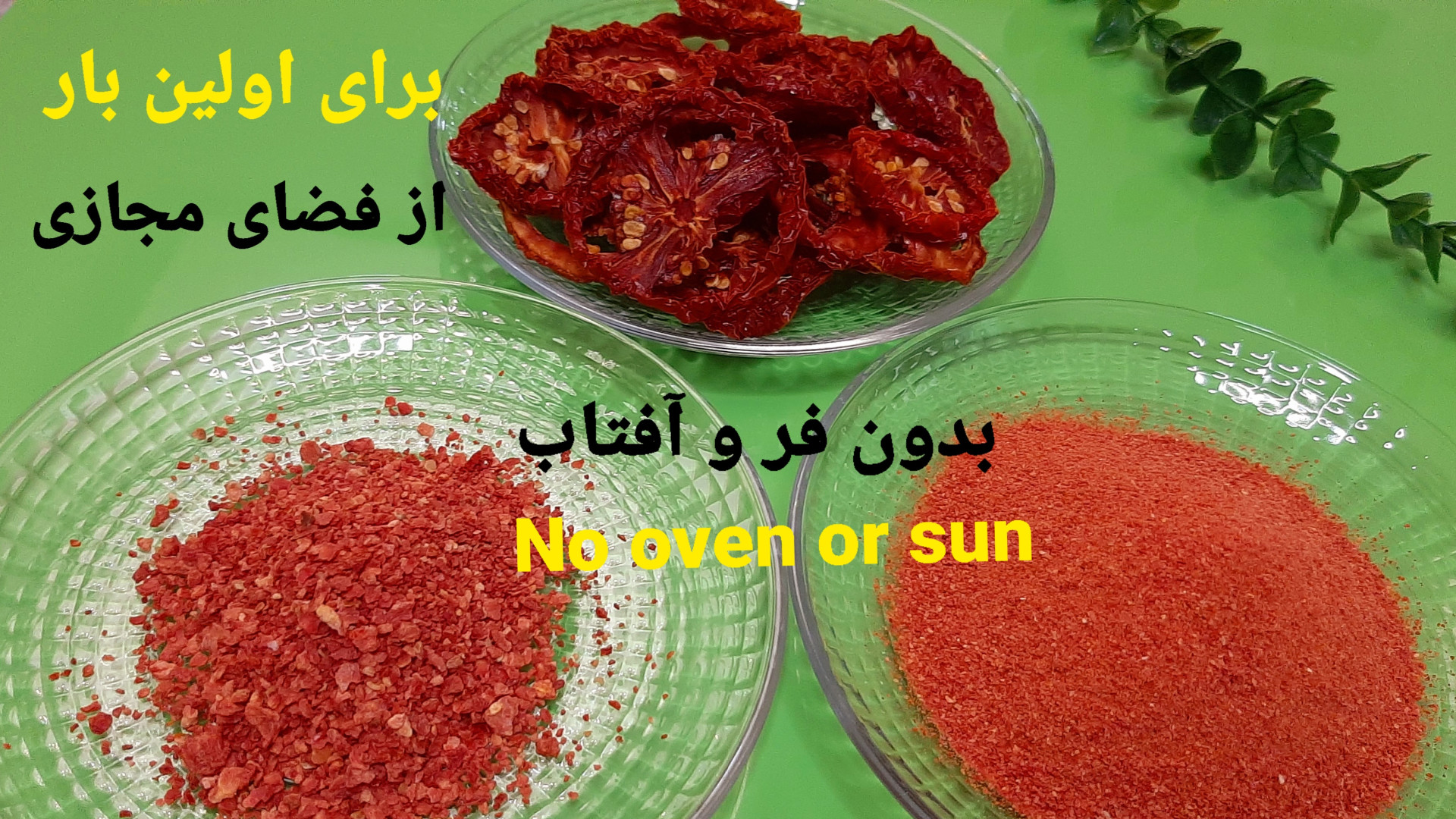 آموزش خشک کردن گوجه فرنگی  بدو...