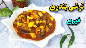 طرز تهیه ترشی بندری تند و فوری...