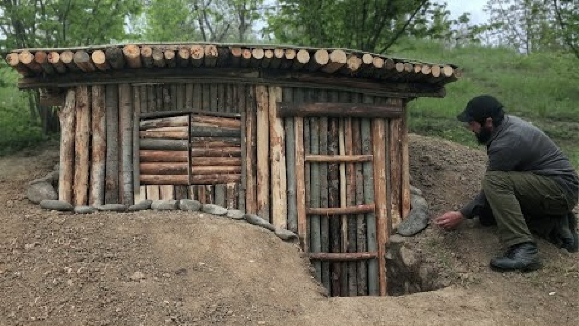 ساختن کلبه شروع تا پایان. تنها...