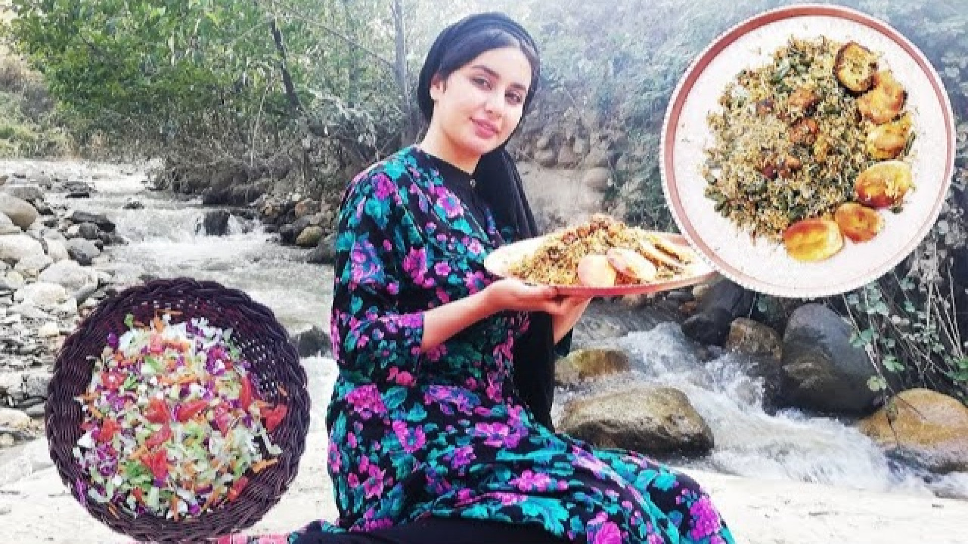 پخت لوبیاپلوی خوشمزه کنار رودخ...