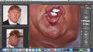 Donald Trump caricature drawin...