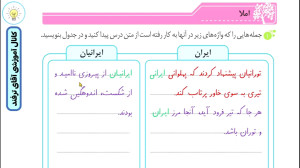 حل نگارش چهارم ابتدایی درس 6 ص...