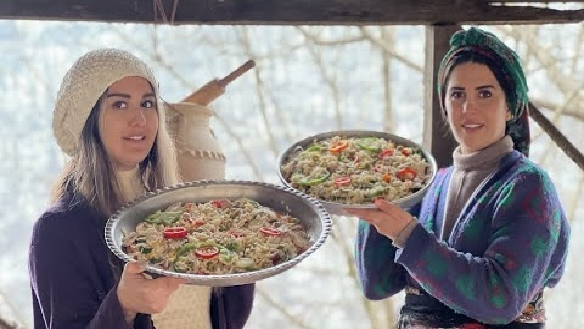 پختن پیتزای خانگی در کلبه ای چ...