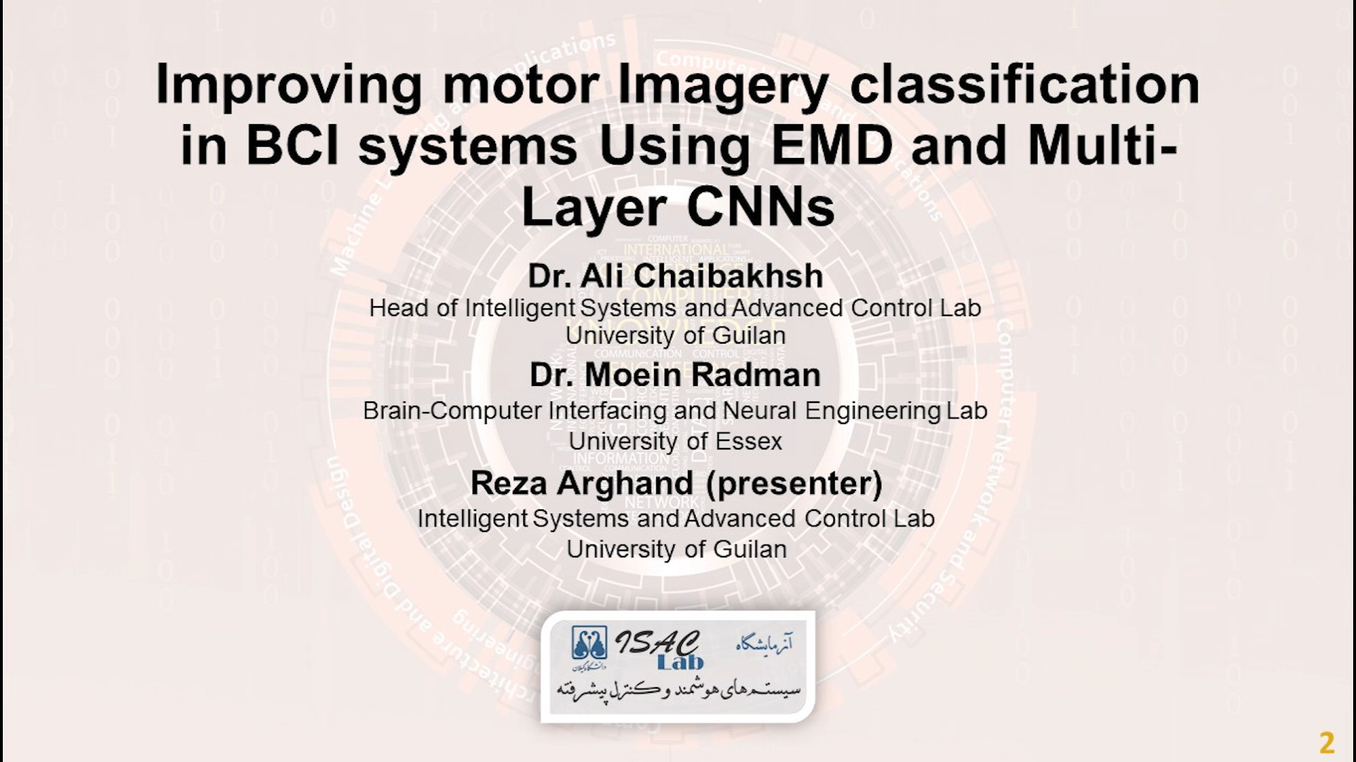 Improving motor Imagery classification in BCI systems