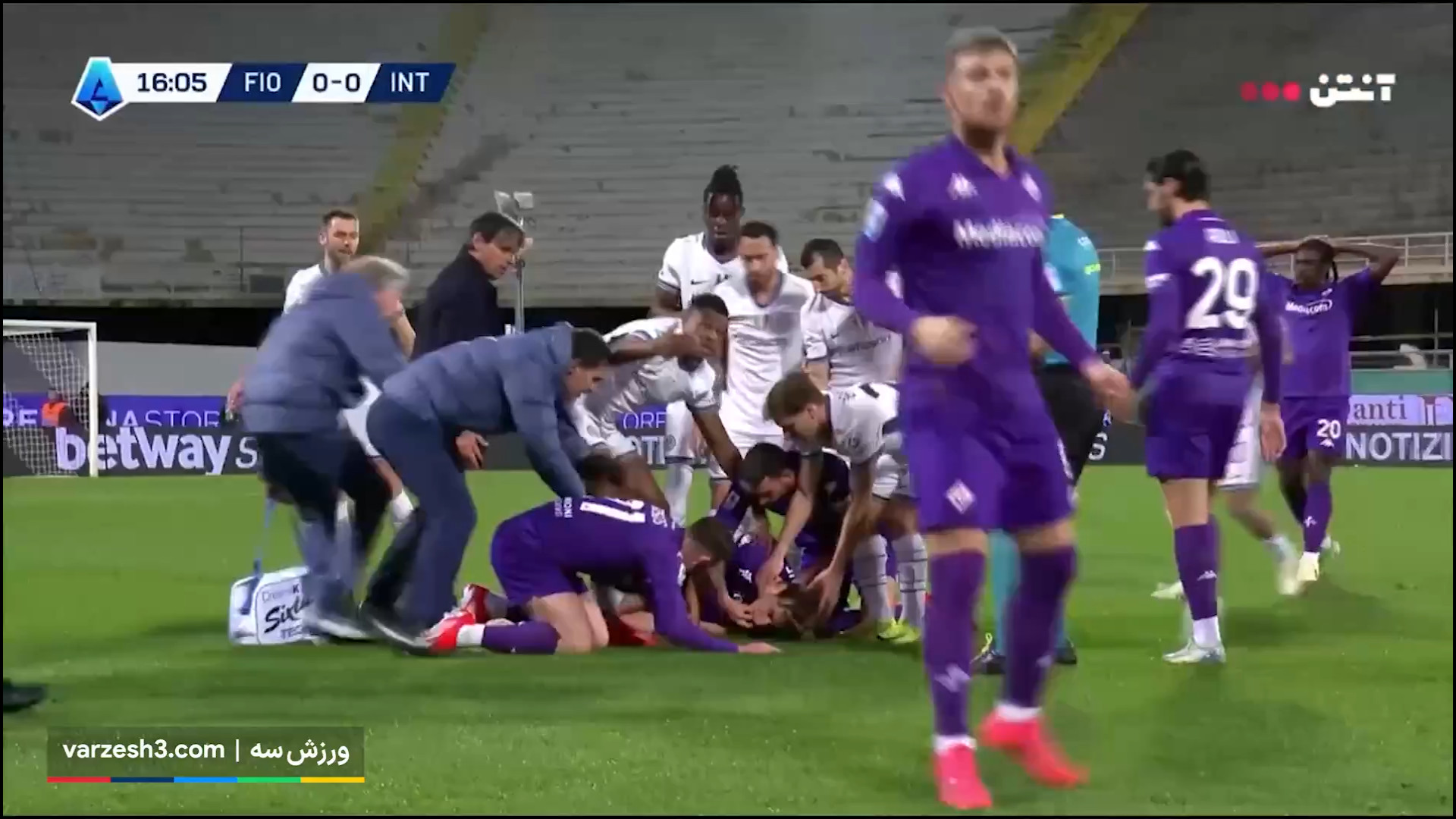 دیدار اینتر  فیورنتینا بدلیل ب...