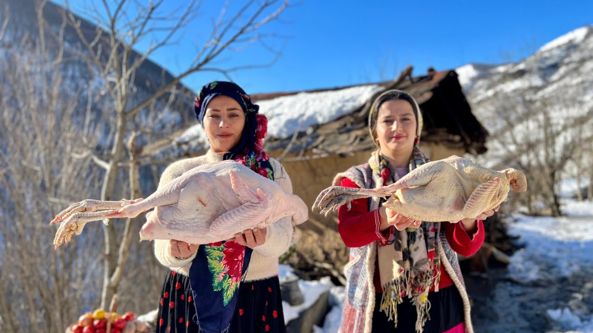 پخت آبگوشت بوقلمون و نان ساج چ...