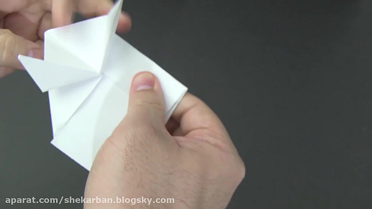 نحوه ساخت غورباغه کاغذی پرنده...
