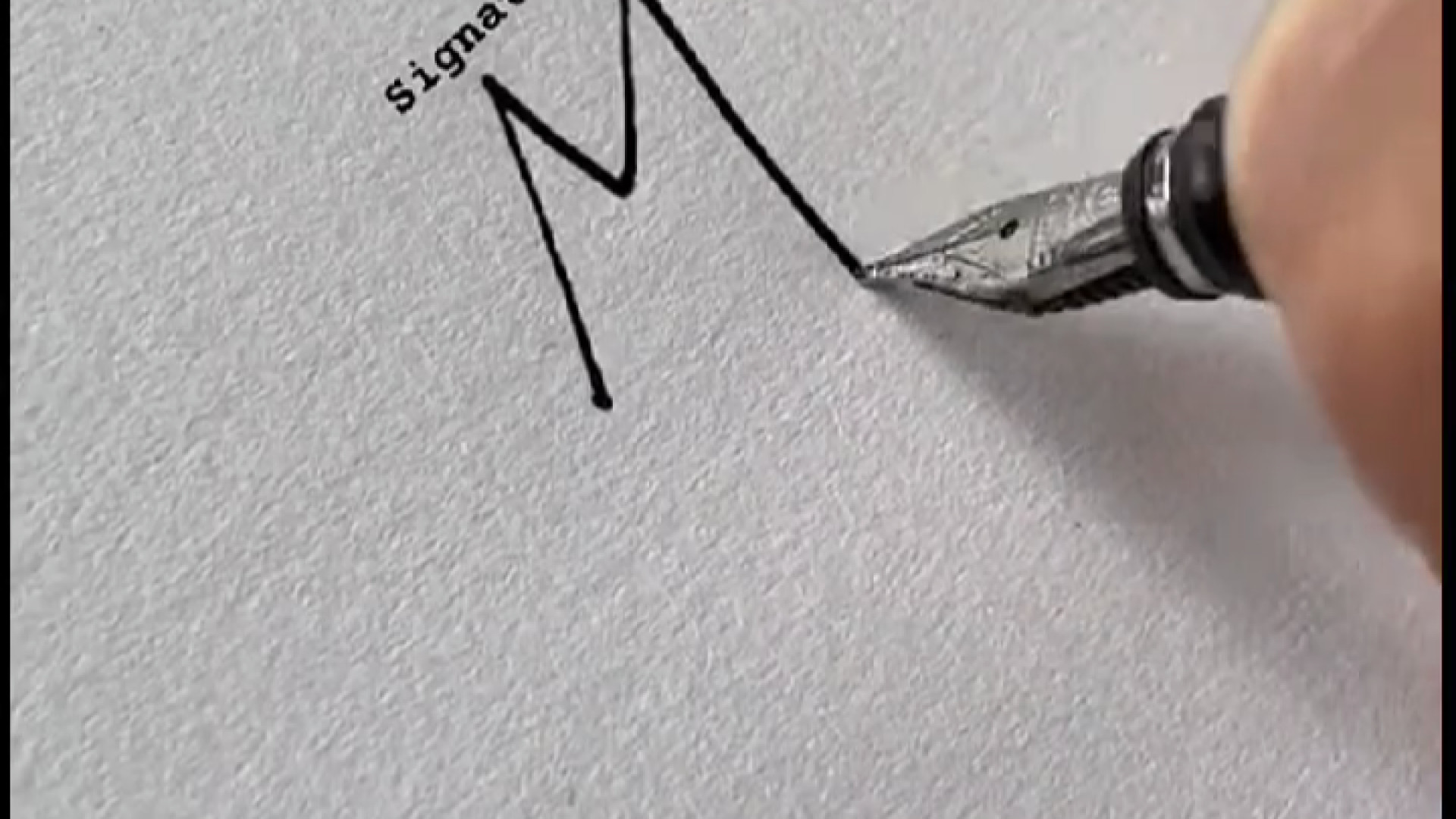 آموزش امضا با حرف M
