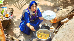 پخت باقالی پلو با ماهیچه در رو...