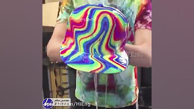 رنگ کردن کلاه با استفاده از آب