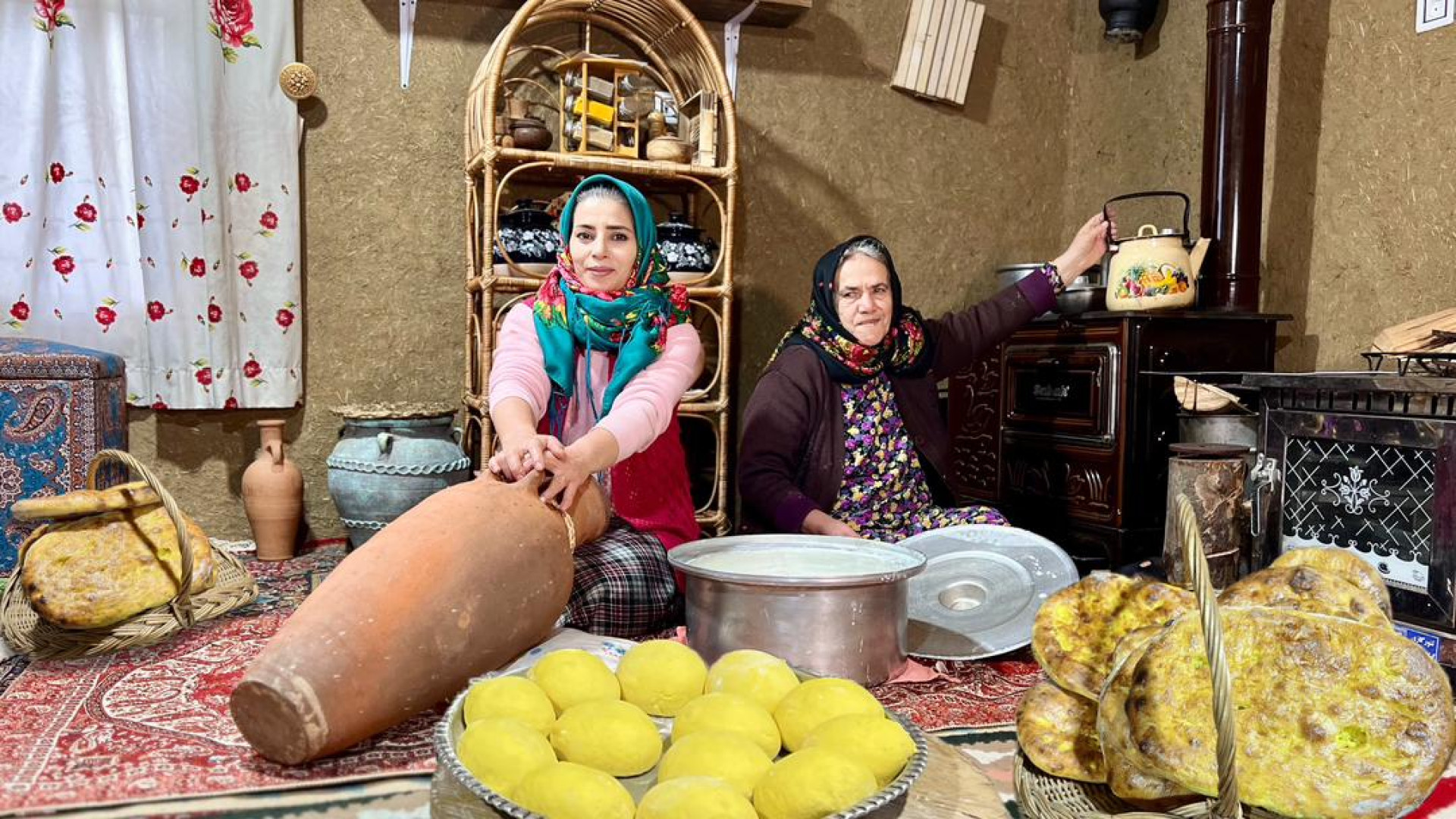 تهیه کره ارگانیک و پخت ماهی دو...