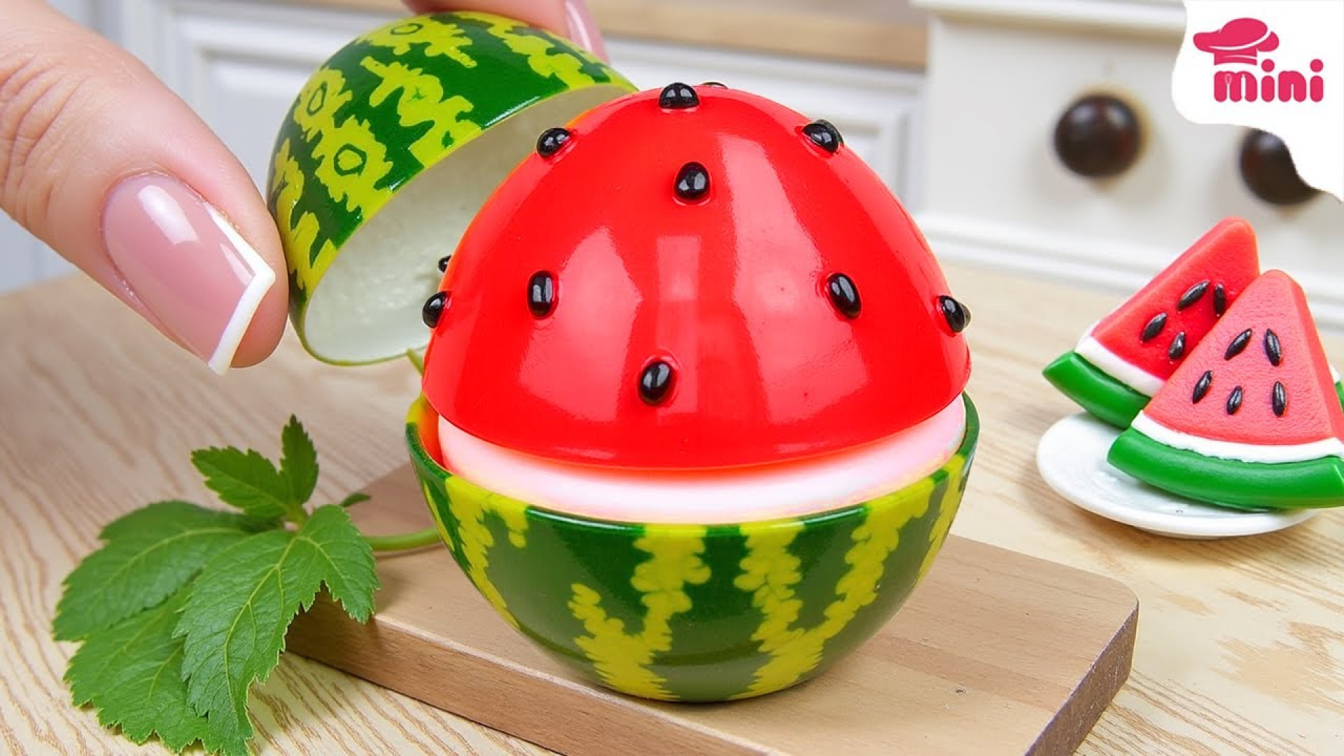 Mini Cake Miniature Watermelon Jelly Delightful DIY Watermelon Dessert