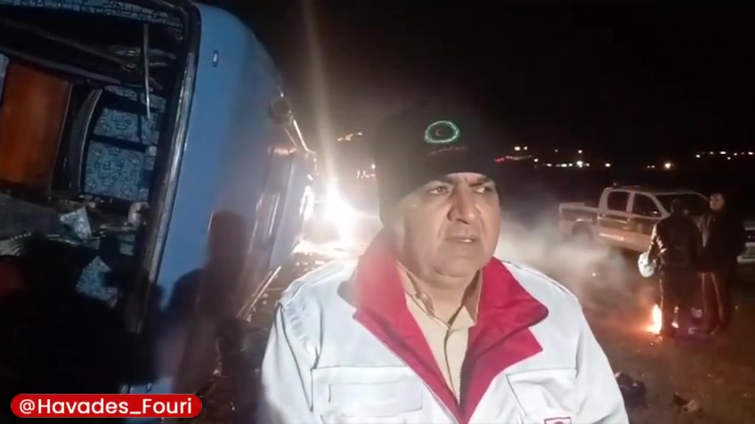 ۴۰ نفر در حادثه واژگونی اتوبوس...