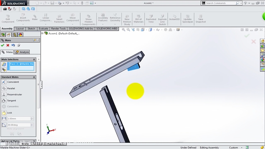 solidworks motion analysis tutorial | marble machine