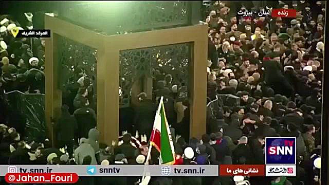 پیکر مطهر شهید نصرالله در آرام...