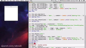 ۲۲ کار با منو در TKinter تی کی...