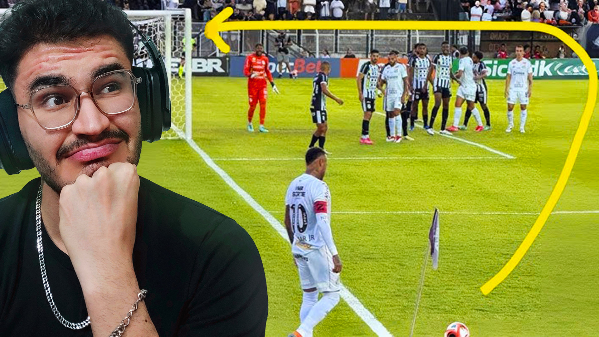 سوپر گل نیمار از کرنر | پیروزی سانتوس مقابل حریف با درخشش نیمار !