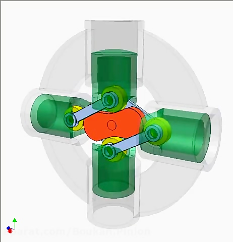 Cam mechanism of follower's planar motion 2