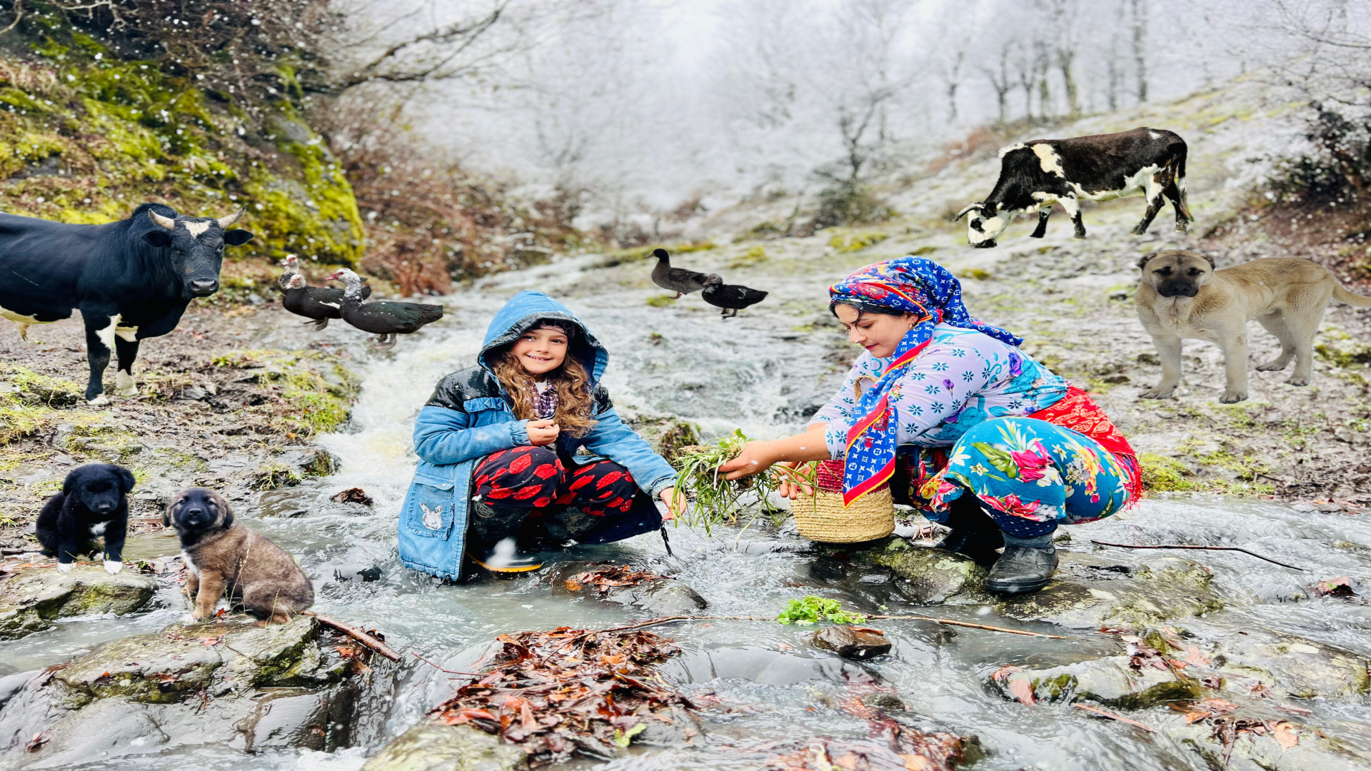 رسیدگی به دام ها و رفتن به جنگ...