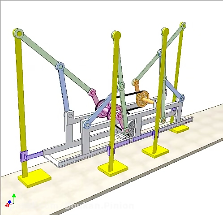 Chebyshev's plantigrade machine 1b