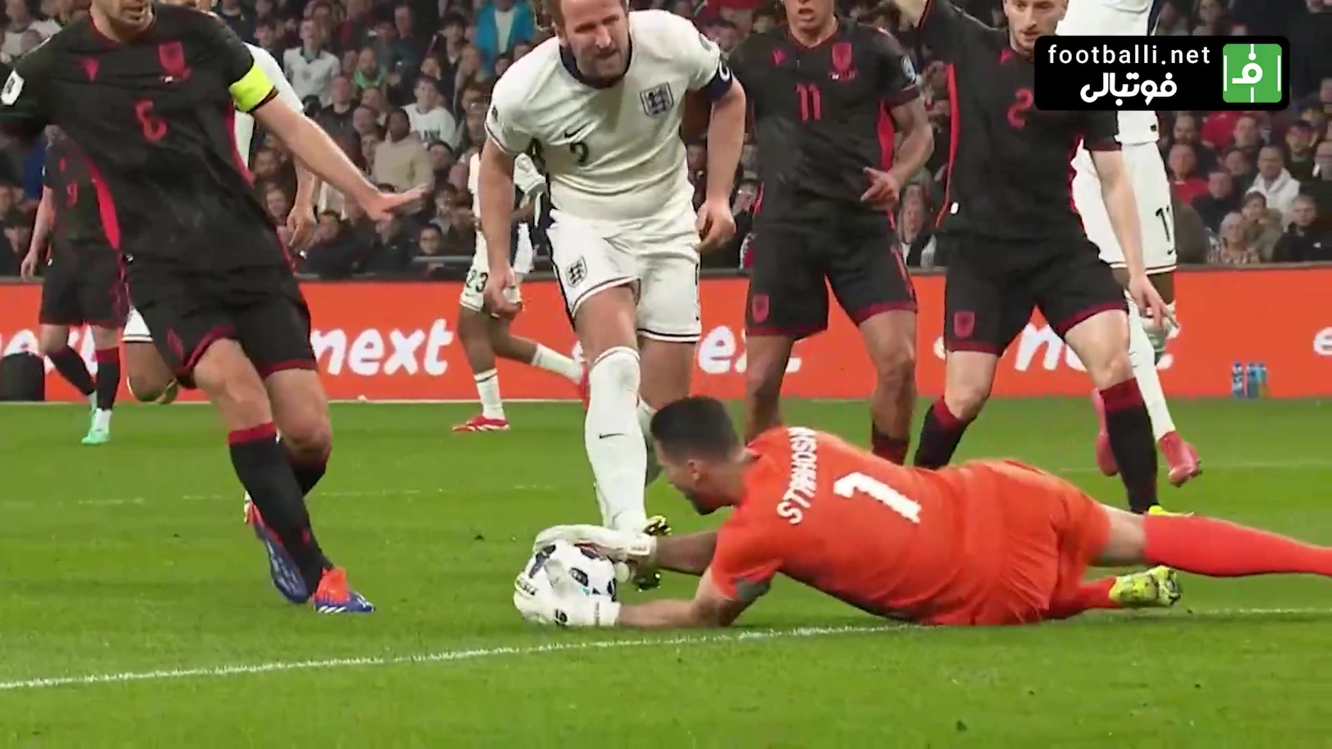 خلاصه بازی انگلیس 2-0 آلبانی (جمعه، 1 فروردین 1404)