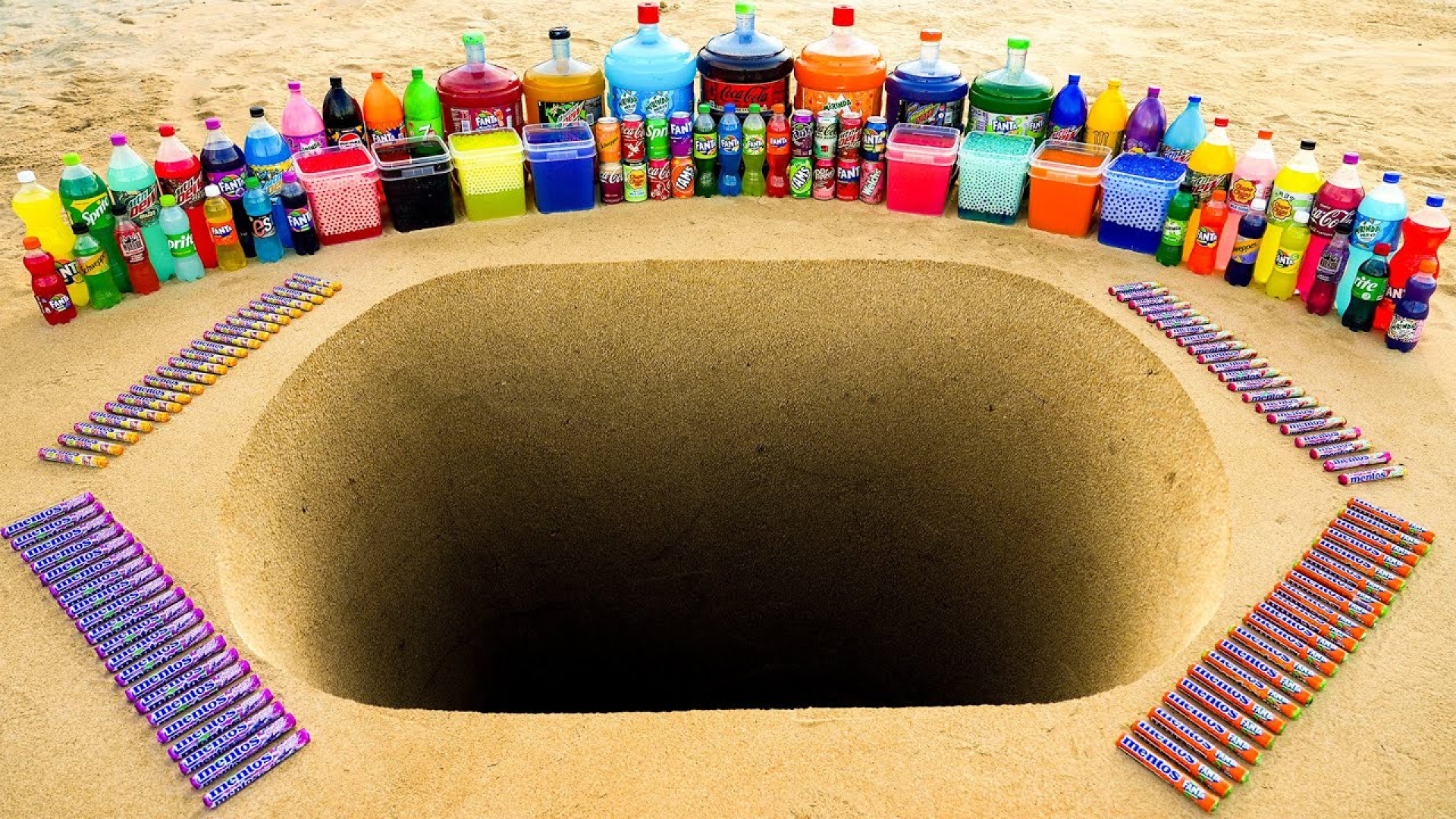 چالش نوشابه : منتوس درمقابل کوکاکولا و اسپرایت و اوربیز : چالش و ...