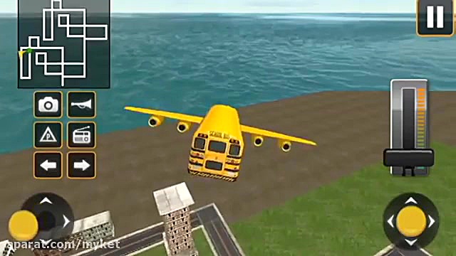 Flying School Bus Simulator 3D