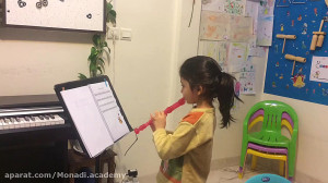 تمرین كلاسى محیا خانم با فلوت