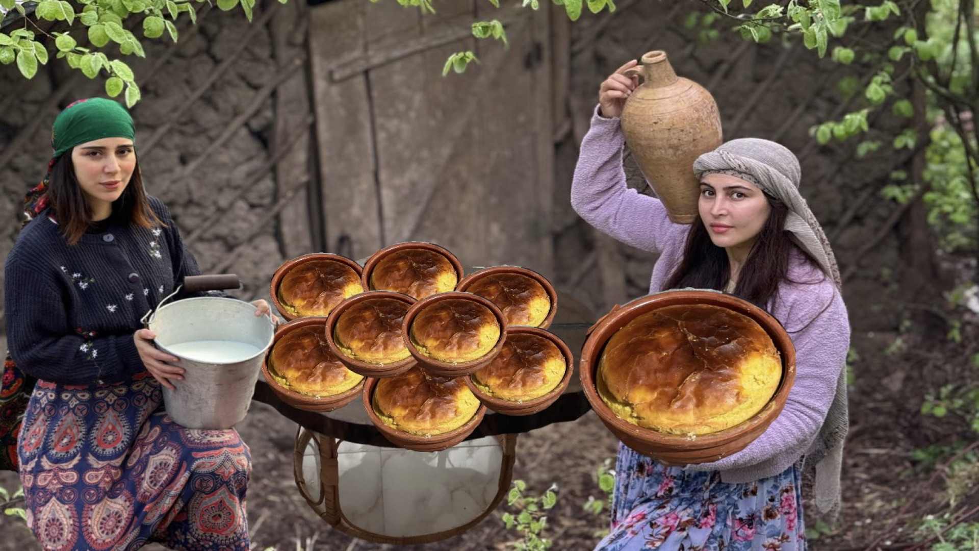 پخت نان در کاسه سفالی