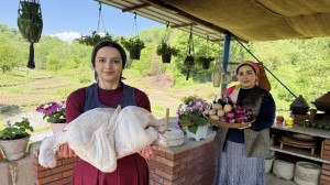 آلو مسما با بوقلمون بزرگ و پلو...