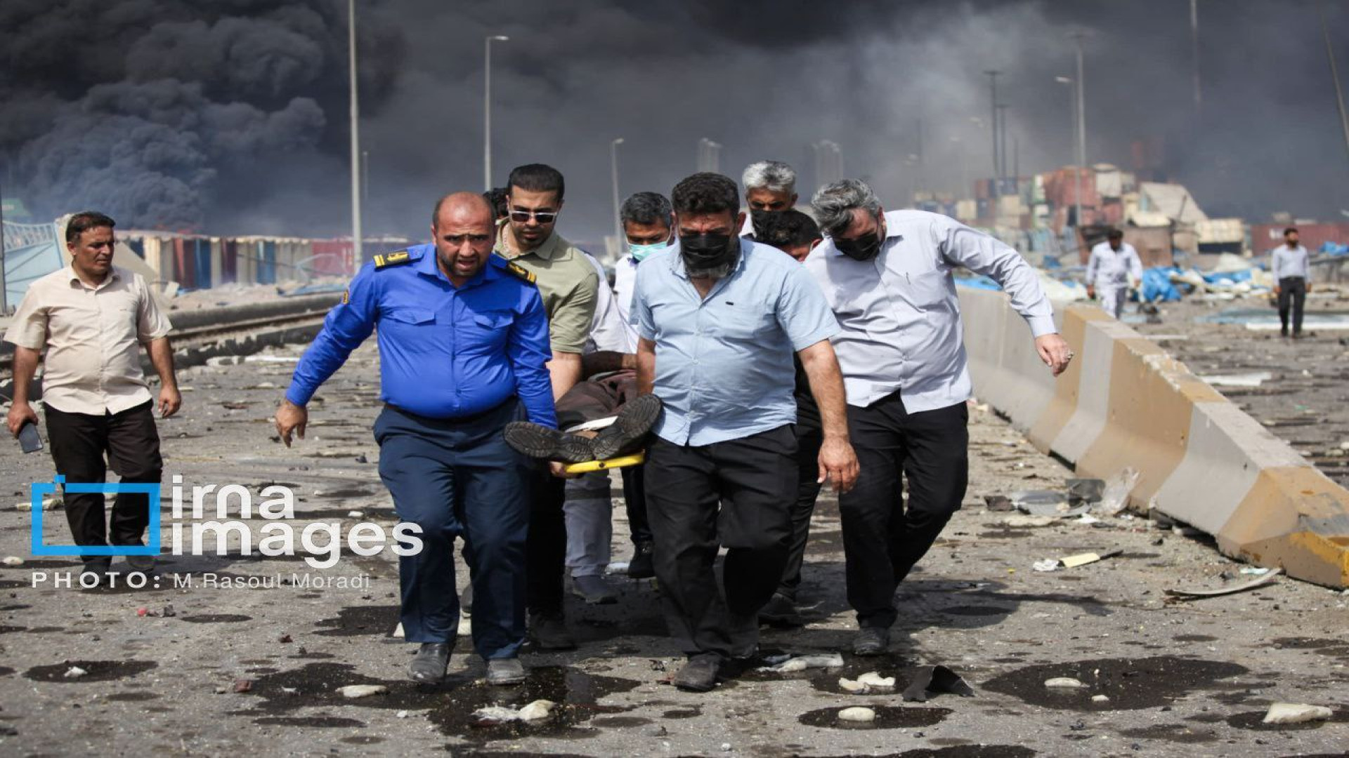 بندر شهید رجایی بعد از انفجار...