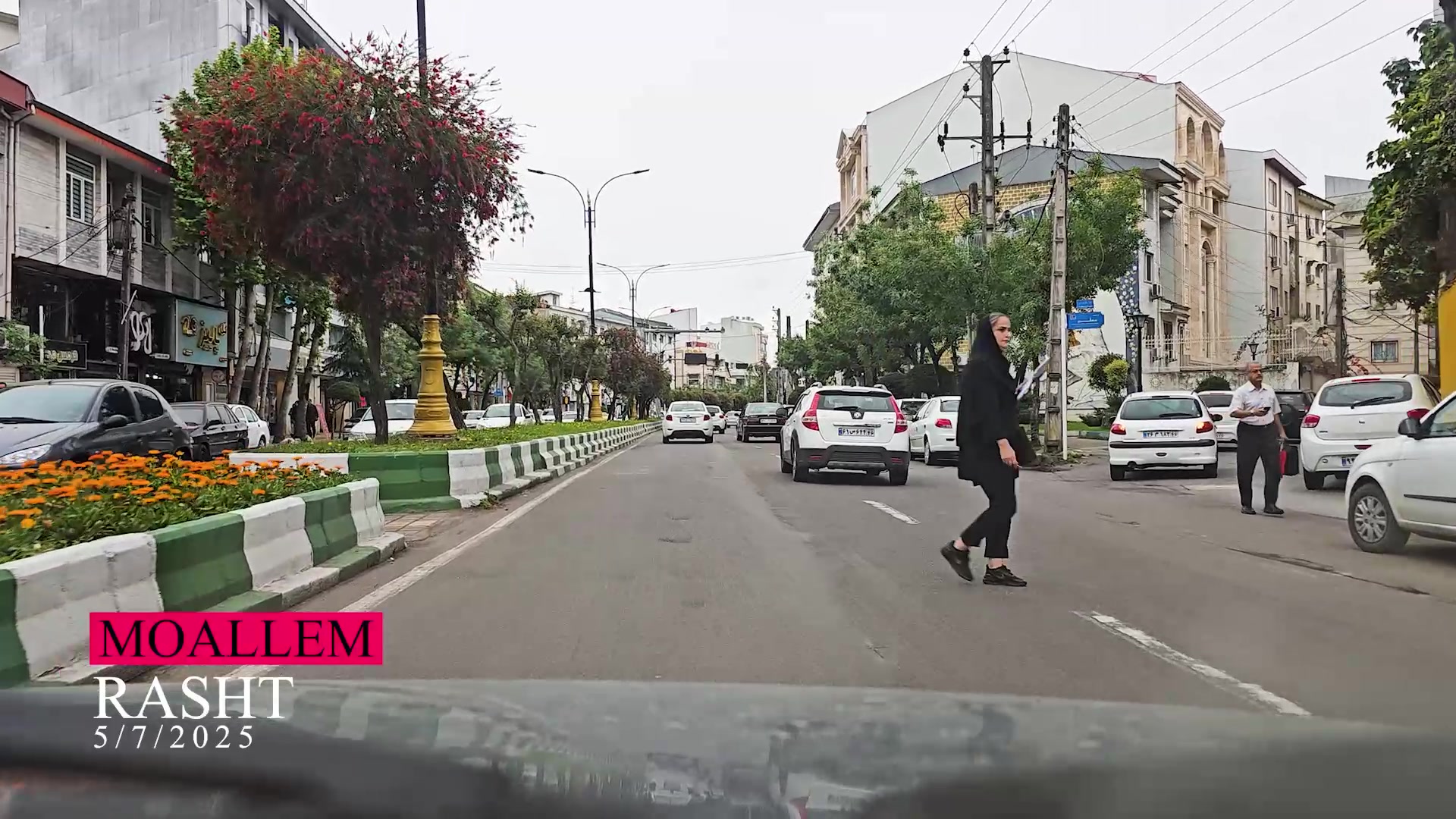 رانندگی در رشت در یک روز ابری...