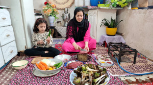 زندگی در کوهستان! پخت خورش روس...