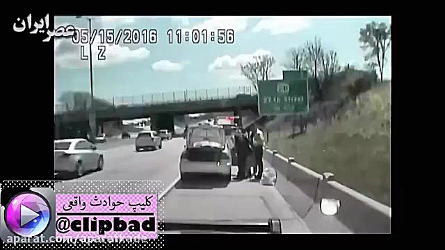 فرارراننده ازدست پلیس و هول شد...