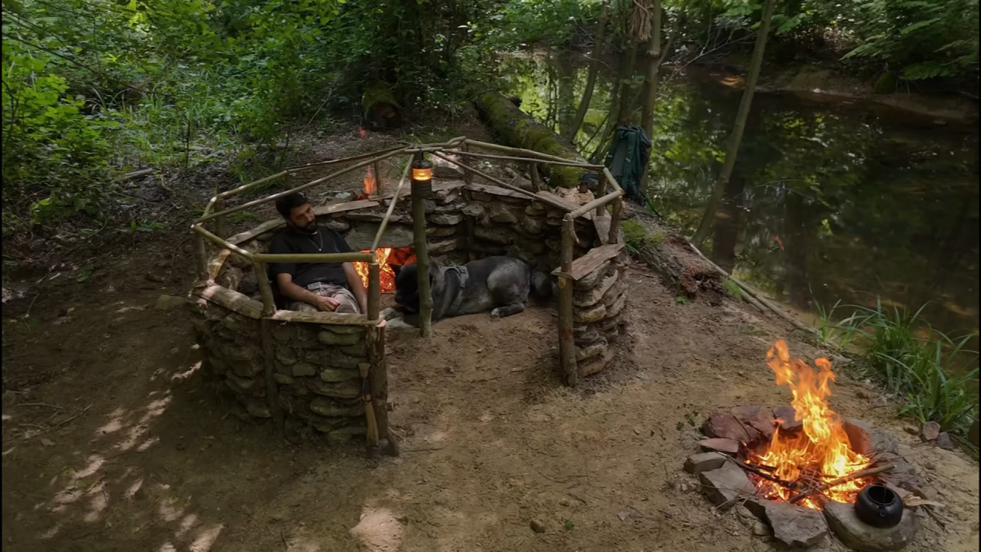 کمپینگ و ساخت کلبه جنگلی رویای...