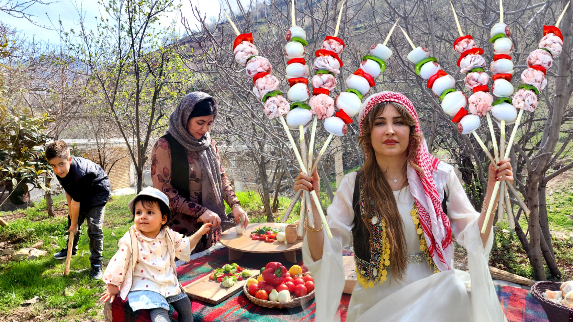 پخت کباب متفاوت به سبک روستایی