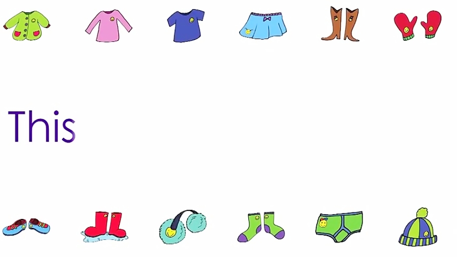 kids vocabulary Clothes -Clothing learn English for kids