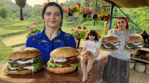 همبرگر تنوری، پخت همبرگر به سب...