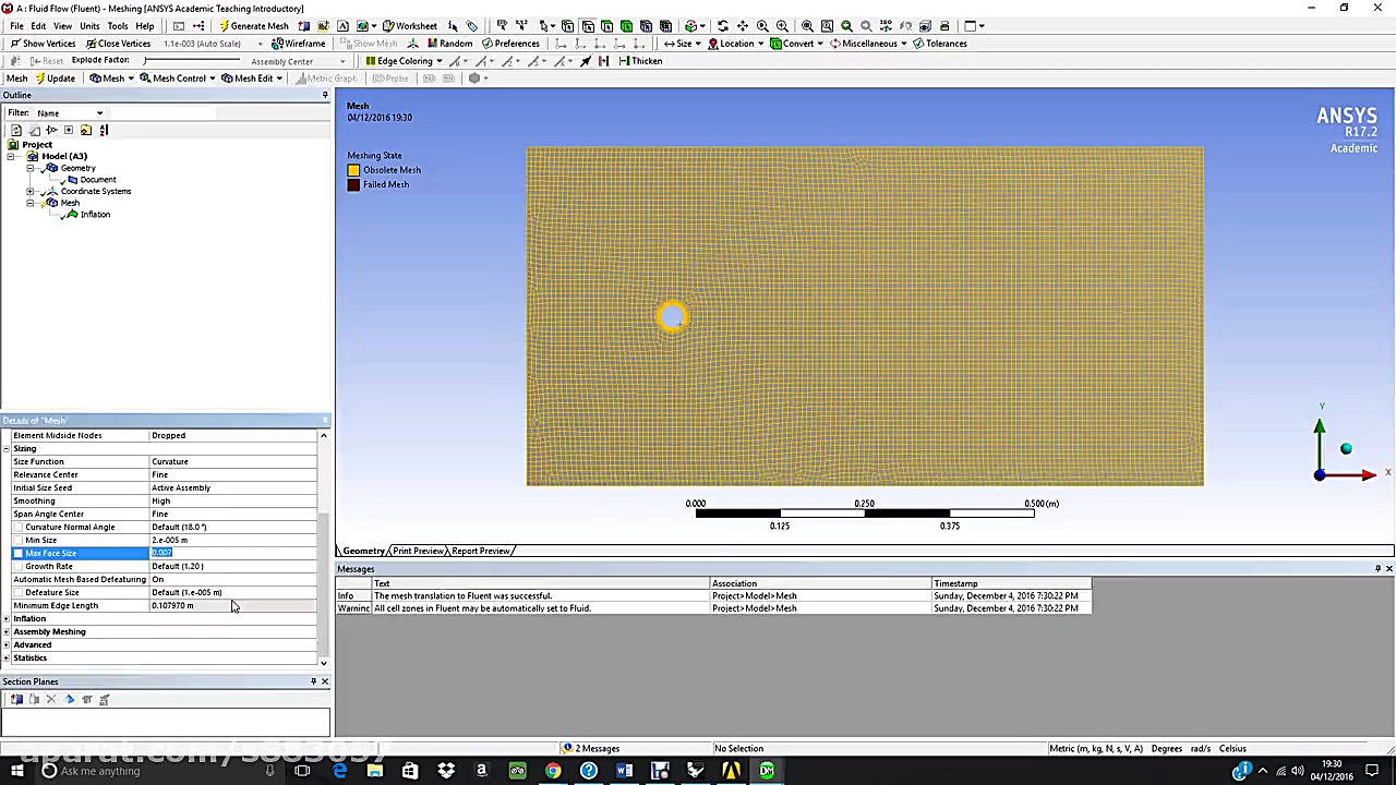 CFD Tutorial - Flow around a cylinder | ANSYS Fluent