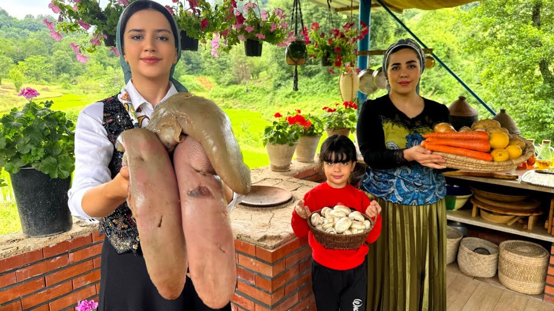 پخت زبان گاو با پوره سیب زمینی