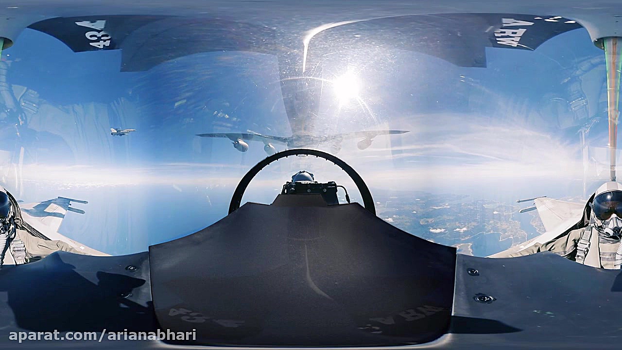 ویدیو 360 درجه  پرواز جنگنده ا...